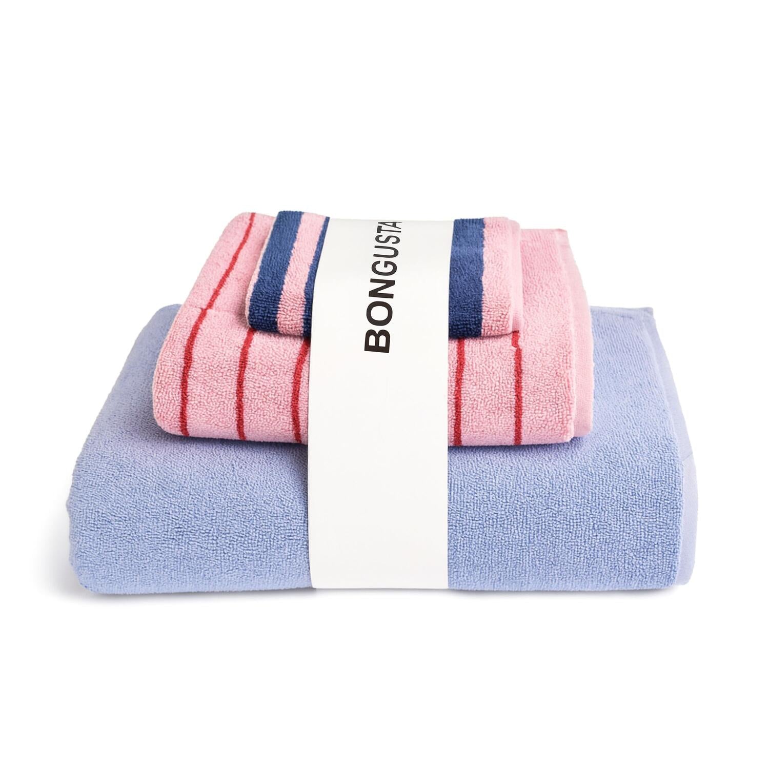 3 stk håndklæde sampak - Lavender Blue/Baby Pink & Ski Patrol/Dazzling Blue & Rose